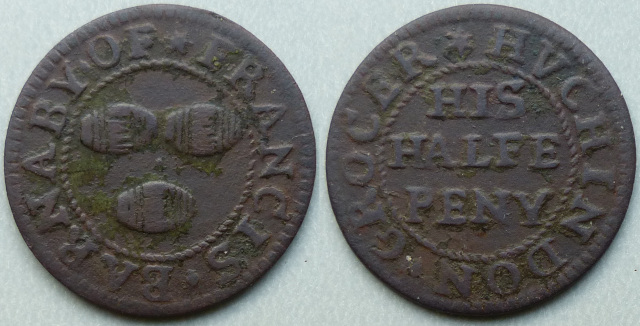 Hughenden, Francis Barnaby halfpenny token